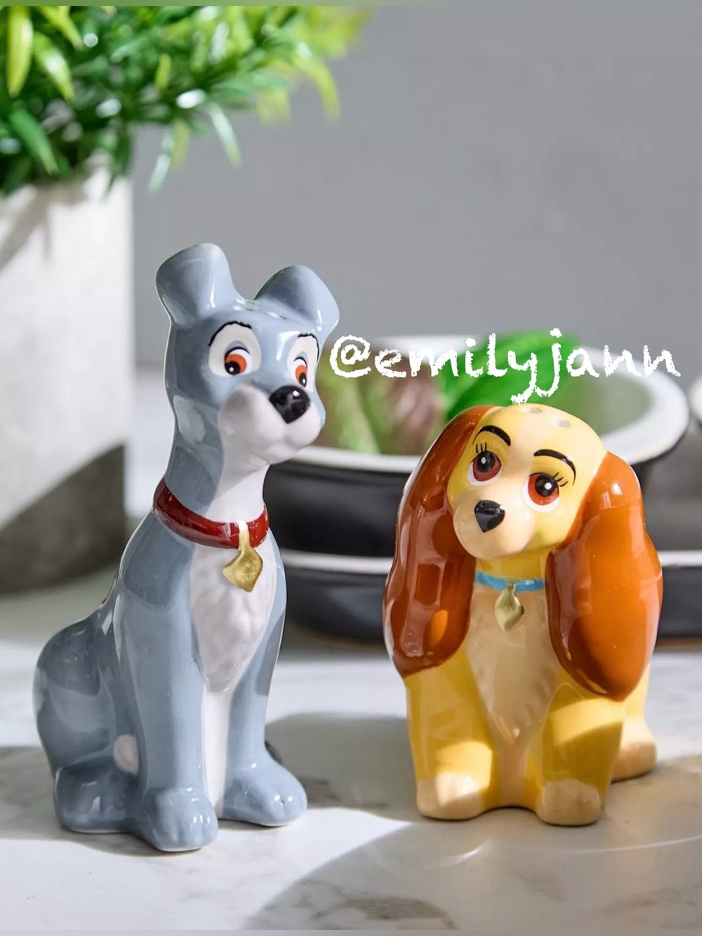 Lady♠️and the Tramp Salt and Pepper Shaker Set